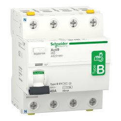 A9Z51440 - Interrupteur différentiel Schneider tétrapolaire 4P 40A 30mA - Type B - EV - Acti9 iID