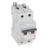 408026 Legrand DX3 - Disjoncteur bipolaire 4A 2P D4 6000A/10kA - Courbe D - 230V - À vis - 2 modules