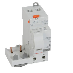 410414 - Bloc différentiel Legrand2P 63A 300mA - Type AC - 2M - Vis/vis - adaptable sur disjoncteur DX3 2P
