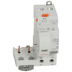 410434 - Bloc différentiel Legrand2P 40A 30mA - Type F - 2M - Vis/vis - adaptable sur disjoncteur DX3 2P