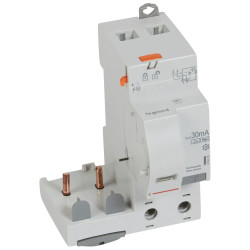 410435 - Bloc différentiel Legrand2P 63A 30mA - Type F - 2M - Vis/vis - adaptable sur disjoncteur DX3 2P