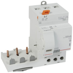 410475 - Bloc différentiel Legrand3P 63A 300mA - Type AC - 3M - Vis/vis - adaptable sur disjoncteur DX3 3P