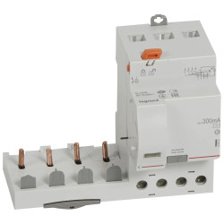 410512 - Bloc différentiel Legrand4P 63A 300mA - Type AC - 3M - Vis/vis - adaptable sur disjoncteur DX3 4P