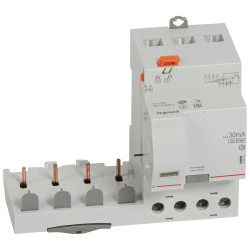 410533 - Bloc différentiel Legrand4P 40A 30mA - Type F - 3M - Vis/vis - adaptable sur disjoncteur DX3 4P