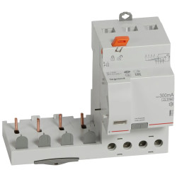 410545 - Bloc différentiel Legrand4P 40A 300mA - Type F - 3M - Vis/vis - adaptable sur disjoncteur DX3 4P