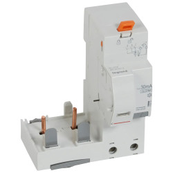 410576 - Bloc différentiel Legrand2P 63A 30mA - Type F - 2M - Vis/vis - adaptable sur disjoncteur DX3 2P 1,5 modules/pôle