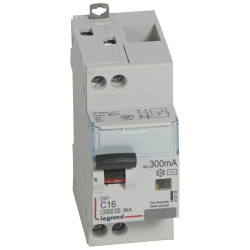 410725 - Disjoncteur différentiel Legrand1P+N 16A 300mA Type AC - DX3 4,5/6kA - Bornes décalées - Vis/vis