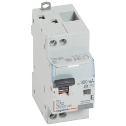 410728 - Disjoncteur différentiel Legrand1P+N 32A 300mA Type AC - DX3 4,5/6kA - Bornes décalées - Vis/vis