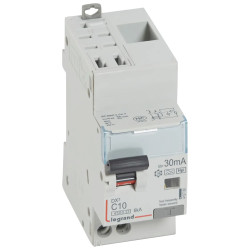 410760 - Disjoncteur différentiel Legrand1P+N 10A 30mA Type F - DX3 4,5/6kA - Bornes décalées - Auto + vis