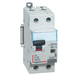 411002 - Disjoncteur différentiel Legrand1P+N 16A 30mA Type AC - DX3 6/10kA - Bornes alignées - Vis/vis