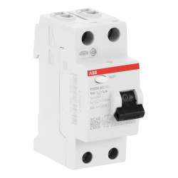 Interrupteur différentiel ABB bipolaire 2P 63A 100mA Type AC - FH202 AC-63/0.1 - 2CSF202006R2630 - Non auxiliarisable