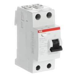 Interrupteur différentiel ABB bipolaire 2P 63A 300mA Type AC - FH202 AC-63/0.3 - 2CSF202006R3630 - Non auxiliarisable