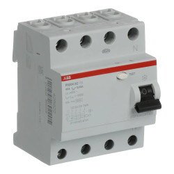 Interrupteur différentiel ABB tétrapolaire 4P 40A 30mA Type AC - FH204 AC-40/0.03 - 2CSF204004R1400 - Non auxiliarisable