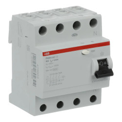 Interrupteur différentiel ABB tétrapolaire 4P 63A 30mA Type AC - FH204 AC-63/0.03 - 2CSF204006R1630 - Non auxiliarisable