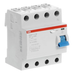 D299313 - Interrupteur différentiel ABB tétrapolaire 4P 40A 30mA Type F - F204 F-40/0.03 - 2CSF204325R1400 - Auxiliarisable