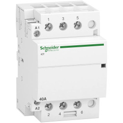 A9C20843 - Contacteur Schneider 40A tripolaire 3NO - Bobine 220V - 3 modules - Acti9 iCT 40A