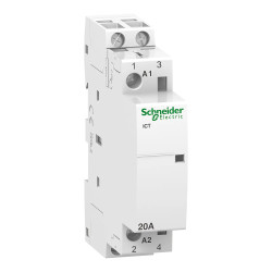A9C22722 - Contacteur Schneider 20A bipolaire 2NO - Bobine 220V - 1 module - Acti9 iCT 20A