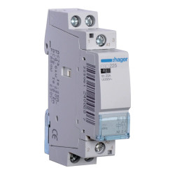ESD225 - Contacteur Hager 25A bipolaire - Contacts 2NO - Bobine 24V AC - 1 module - Bornes à vis
