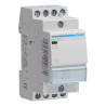 ESC425 - Contacteur Hager 25A tétrapolaire - Contacts 4NO - Bobine 220V - 2 modules - Bornes à vis