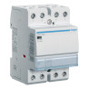 ESC442 - Contacteur Hager 40A tétrapolaire - Contacts 2NO+2NF - Bobine 220V - 3 modules - Bornes à vis