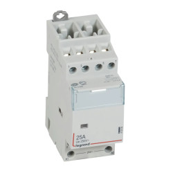 412509 - Contacteur Legrand 25A tétrapolaire - Contacts 2NO+2NF - Bobine 24V AC - 2 modules - CX³