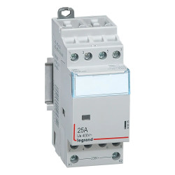 412535 - Contacteur Legrand 25A tétrapolaire - Contacts 4NO - Bobine 220V - 2 modules - CX³