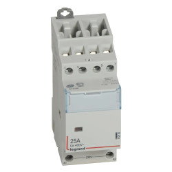 412536 - Contacteur Legrand 25A tétrapolaire - Contacts 4NF - Bobine 220V - 2 modules - CX³