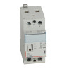 412547 - Contacteur jour nuit Legrand 63A - 2NO - bobine 220V - avec commande manuelle - 2 modules