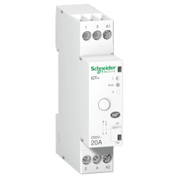 A9C15031 - Contacteur jour nuit silencieux Schneider 20A - 1NO - Bobine 220V - 1P+N - Acti9 iCT+HC