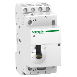 A9C21833 - Contacteur jour nuit triphasé Schneider 25A - 3NO - Bobine 220V - pour heures creuses -Acti9 iCT