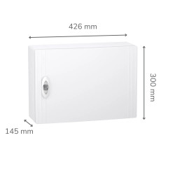 LVSXQ118 Tableau électrique 18 modules 1 rangée Schneider PrismaSeT XS avec porte - Avec bornier de terre