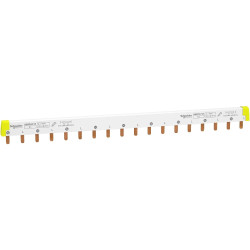 A9XPH218 Schneider - Peigne bipolaire 2P pour disjoncteur 2P - Pas 18mm - 18 modules (9x disj 2P) - Acti9 iC60