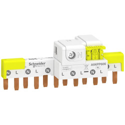 A9XPP606 Schneider - Peigne iDT40 1P+N avec connecteur pour disjoncteur 1P+N - Pas 9mm - 6 modules Acti 9