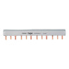 KB363A Hager - Peigne triphasé pour disjoncteur 3P - 12 modules - 10mm² - 63A - Bornes alignées