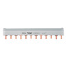 KB463A Hager - Peigne tétrapolaire pour disjoncteur 4P - 12 modules - 10mm² - 63A - Bornes alignées