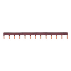 KB163P Hager - Peigne de phase 10mm² brun - 13 modules - 63A - pour disjoncteur phase neutre