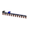19096 EurOhm - Peigne horizontal 1P+N 63A 12 dents avec bornier d'alimentation pour disjoncteur phase neutre