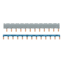 KBN863A Hager - Barre de pontage inter diff : 3P+N ou répartition équilibrée tétra vers disjoncteur 1P+N - 12 modules - 63A