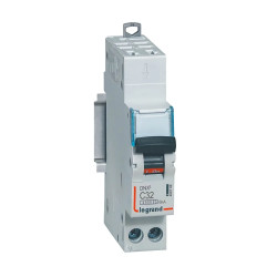 406786 Legrand DNX3 - Disjoncteur phase + neutre 1P+N C32 - 4500A/6kA - Bornes AUTO + vis - Courbe C - 32A - 230V