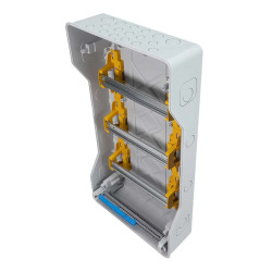 601983 Coffret étanche Legrand Plexo 3 rangées de 12 modules étanche IP65 - Avec bornier de terre neutre et embouts