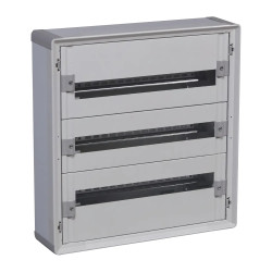 401803 Legrand Tableau tertiaire isolant XL3 160 - 3 rangées de 24 modules - Tout modulaire - Prêt à l'emploi