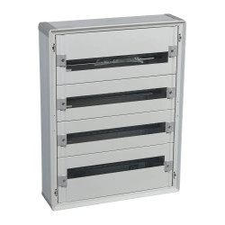 401804 Legrand Tableau tertiaire isolant XL3 160 - 4 rangées de 24 modules - Tout modulaire - Prêt à l'emploi