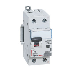411050 disjoncteur différentiel 1P+N C16 30mA type A Legrand DX3