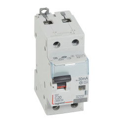 411051 disjoncteur différentiel 1P+N C20 30mA type A Legrand DX3