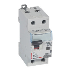 411052 disjoncteur différentiel 1P+N C25 30mA type A Legrand DX3