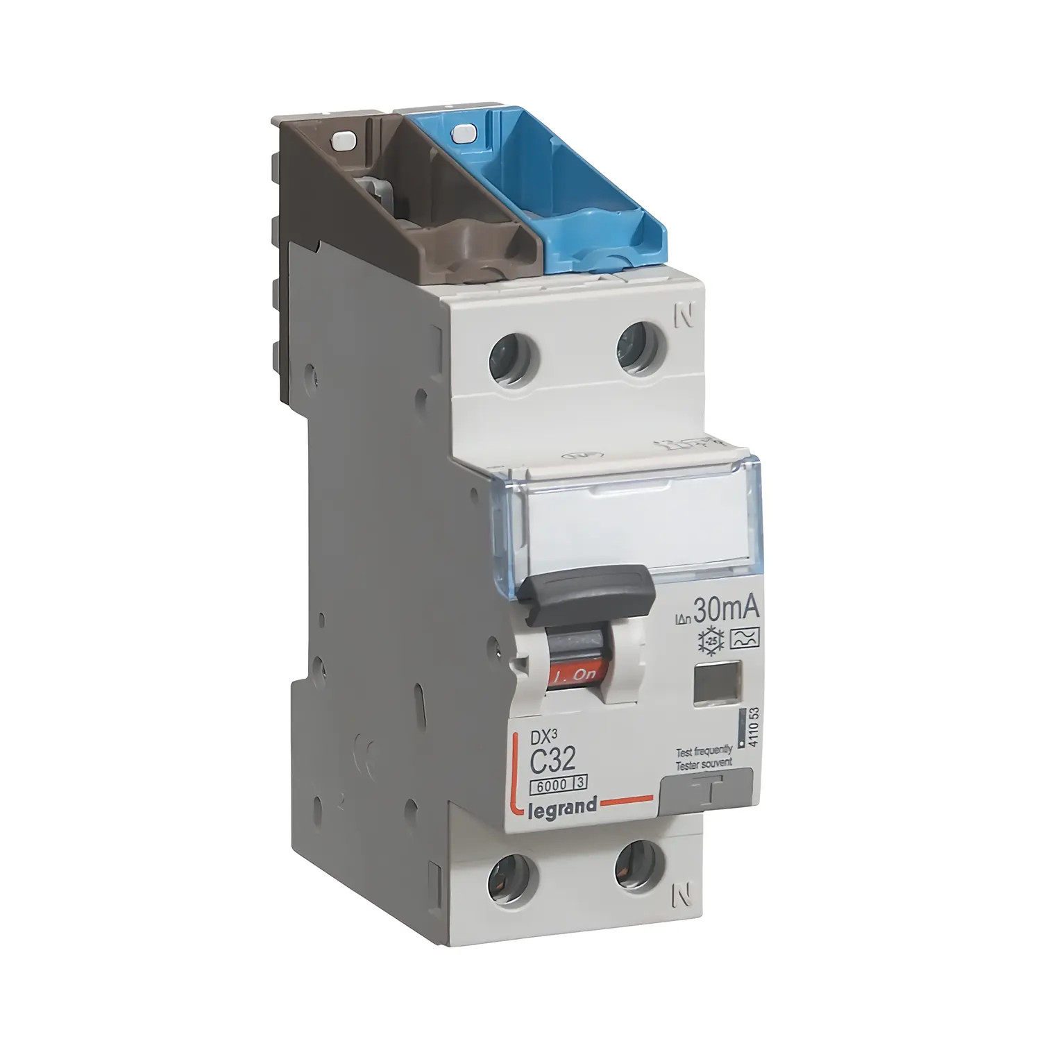 411053 disjoncteur différentiel 1P+N C32 30mA type A Legrand DX3