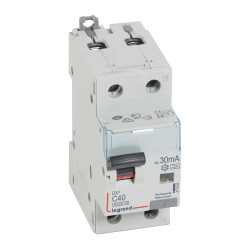 411054 disjoncteur différentiel 1P+N C40 30mA type A Legrand DX3
