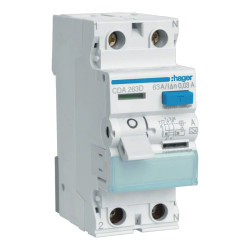 CDA263D Hager - Inter différentiel 2P 63A 30mA type A