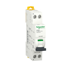 A9P64610 Schneider iC40N - Disjoncteur phase neutre 10A - 1P+N - Courbe D - 6/10kA - À vis - alternative au Acti9 iDT40N