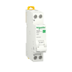 R9P35620 - Disjoncteur Schneider 20A Resi9 - 1P+N - Courbe C - 4,5kA - Bornes à vis - Resi9 MCB C20